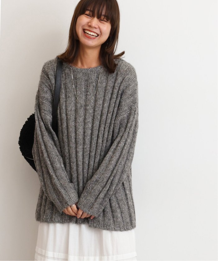 値下げしました！透かし編みモヘアニット　relume