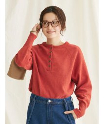 CRAFT STANDARD BOUTIQUE(クラフトスタンダードブティック)/7Gモールニット ヘンリーPO L/S/ダークオレンジ