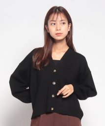 MICA&DEAL(マイカアンドディール)/milan rib short cardigan/BLACK