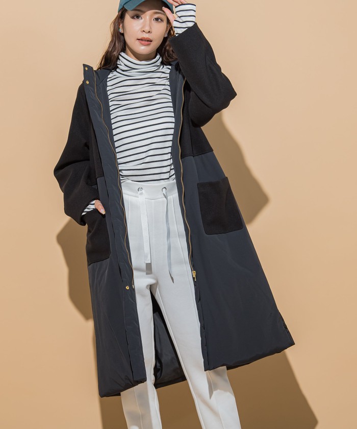 ビッキー Vicky ロングコート 可愛いコート 大人コート 繰り返さ 