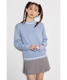 rienda(リエンダ)/BACKバイカラーロゴKnit TOP/BLU