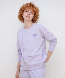 AVIREX(AVIREX)/COLOR STITCH SWEAT SHIRT/カラーステッチ スウェットシャツ/ラベンダー7