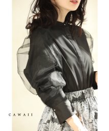 CAWAII/チュールを纏うベール袖のシャツトップス/505746745