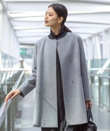 J.PRESS LADIES(J．プレス　レディス)/【WEB限定カラーあり】ブレンドビーバー ノーカラー コート/ライトグレー系