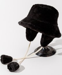 TeddyShop(テディショップ)/イヤマフバケットハット 取り外し可能 レディース 冬 帽子  2way/ブラック