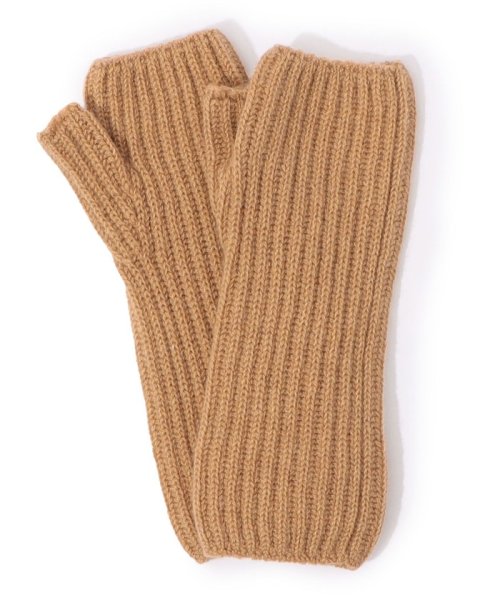 Johnstons of Elgin rib rist カシミヤ フィンガーレスグローブ of Elgin