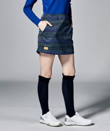 Munsingwear(マンシングウェア)/【ENVOY】HEATNAVIオンブレロゴ総柄プリントスカート(38cm丈)【アウトレット】/ブラック