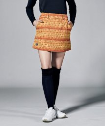 Munsingwear(マンシングウェア)/【ENVOY】HEATNAVIオンブレロゴ総柄プリントスカート(38cm丈)【アウトレット】/オレンジ