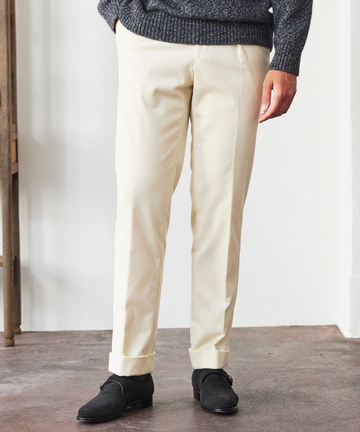 ウールブレンドコットンコーデュロイトラウザーズ(505648318)｜HANKYU