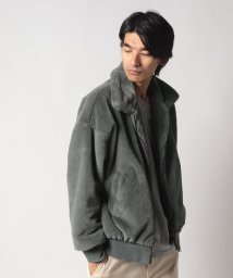 JEANS MATE(ジーンズメイト)/【UNIIT】エコファー フェイクファー オーバーサイズ ビッグカラー ジャケット 大きめ襟 もこもこ ふわふわ/チャコールグレー