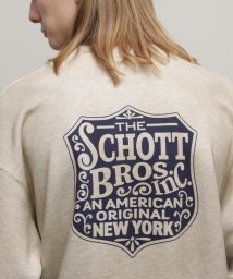 Schott(ショット)/直営限定/FADE CREW SWEAT IRON PLATE/フェード クルースウェット アイアンプレート/オートミール6