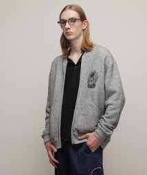 Schott(ショット)/SALT AND PEPPER ZIP SWEAT "EAGLE AND RIBBON/"ソルト アンド ペッパー"イーグル アンド リボン/グレー