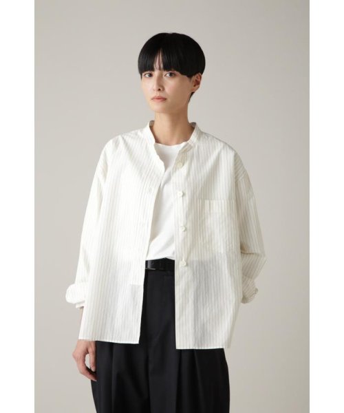 MARGARET HOWELL(マーガレット・ハウエル)/SIMPLE STRIPE COTTON/WHITE