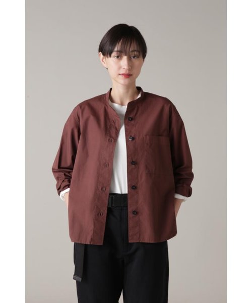 MHL.(エムエイチエル)/GARMENT DYE COTTON POPLIN/RUST3