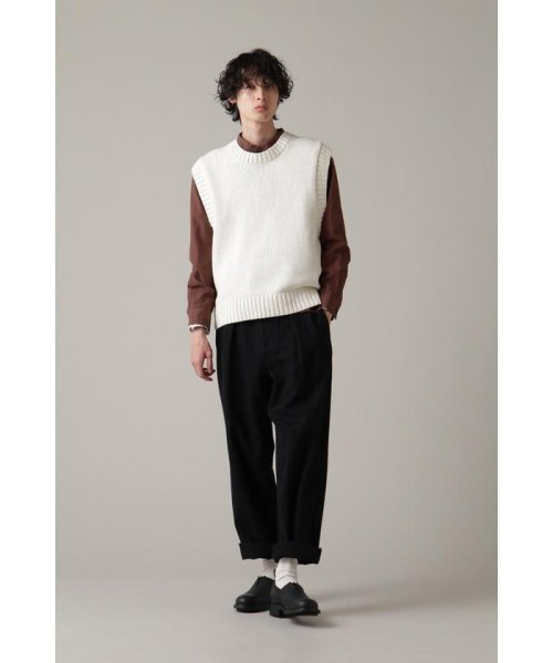 MHL.(エムエイチエル)/WORN LINEN COTTON DRILL/BLACK