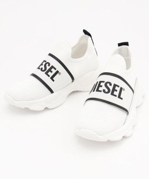 DIESEL(DIESEL)/DIESEL(ディーゼル)Kids & Junior ロゴプリントローカットスニーカー/ホワイト