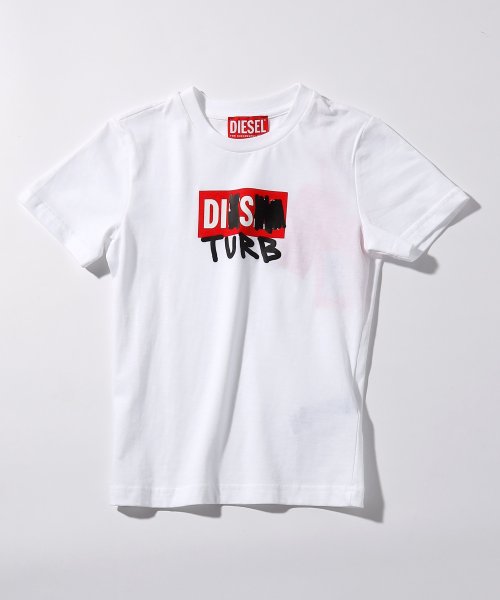 DIESEL(DIESEL)/DIESEL(ディーゼル)Kids & Junior ブランドロゴ半袖Tシャツカットソー/ホワイト