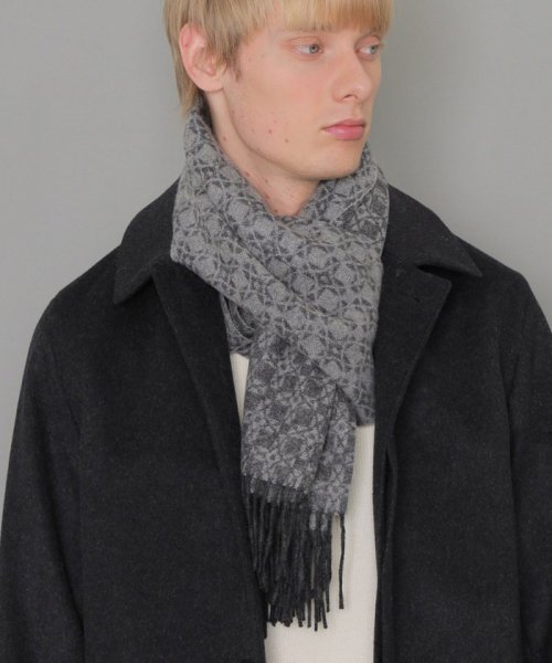 カシミヤアンドリュー柄マフラー 