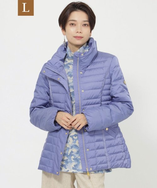 ＊STORY掲載＊【L】【ウォッシャブル】シャンブレーグリーンダウンジャケット ウォッシャブル