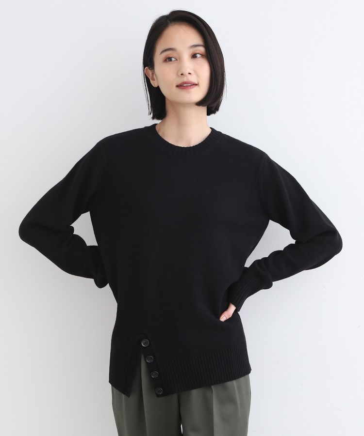 日本製/インポート素材】裾ボタンデザインニット(505748979
