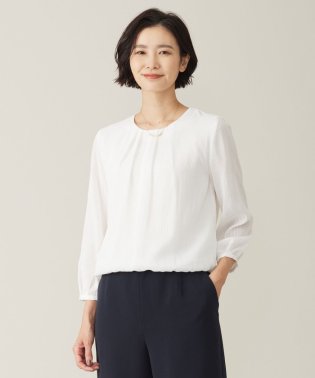 J.PRESS LADIES（LARGE SIZE）/シャドーストライプ クルーネック カットソー/505749673