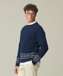 J.PRESS MENS(J．プレス　メンズ)/【WEB限定】フェアアイル クルーネックニット/ネイビー系