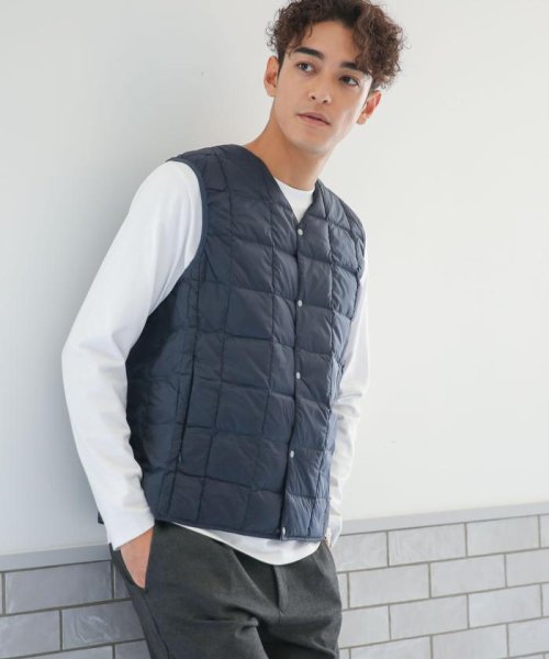 nano・universe(ナノ・ユニバース)/TAION/V－NECK BUTTON DOWN VEST/Dネイビー1