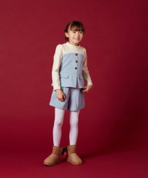 a.v.v(KID'S)(アー・ヴェ・ヴェキッズ)/[100－130]【2点セット】ぺプラムビスチェセットアップ/ライトブルー