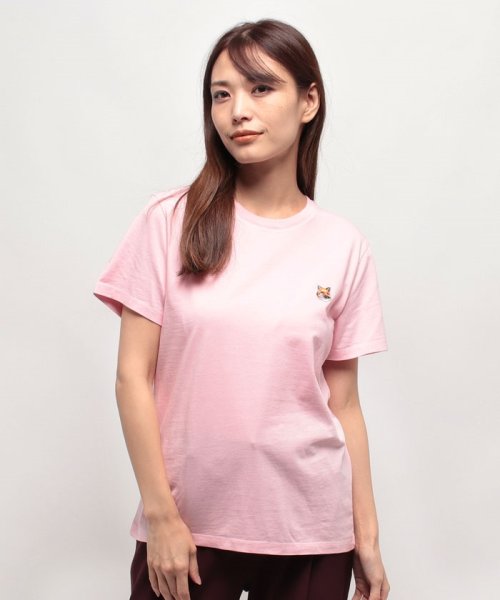 MAISON KITSUNE(メゾンキツネ)/【MAISON KITSUNE】メゾン キツネ フォックスヘッド パッチ レギュラー Tシャツ LW00105KJ0008/ピンク