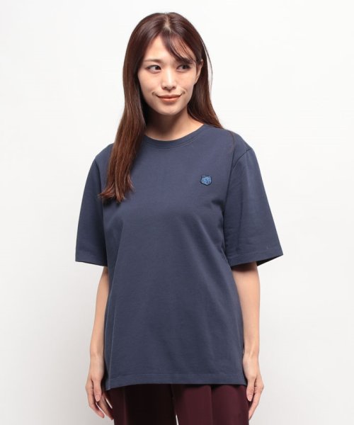 MAISON KITSUNE(メゾンキツネ)/【MAISON KITSUNE】メゾン キツネ フォックスヘッド パッチ コンフォート Tシャツ LW00106KJ0119/ネイビー