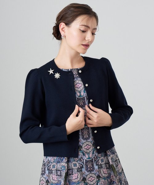 メリノウールビジュー カーディガン P3232085308(24750円)