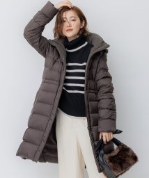 NIJYUSANKU（LARGE SIZE）(２３区（大きいサイズ）)/【洗える】シレータフタ ロング ダウンコート/ダークブラウン系