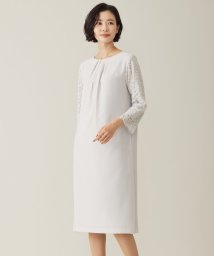 J.PRESS LADIES（LARGE SIZE）/【洗える】ノルディス2wayジョーゼット レース袖 ワンピース/505750714