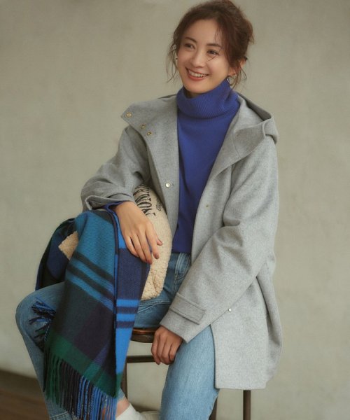 ウールカシミヤビーバー フード付き ショートコート ウールカシミヤビーバー コート 品番