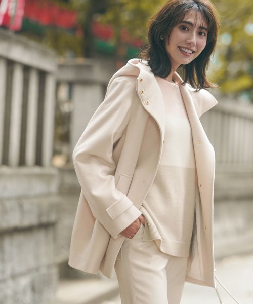 ウールカシミヤビーバー フード付き ショートコート ウールカシミヤビーバー コート 品番