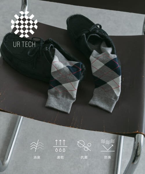 URBAN RESEARCH(アーバンリサーチ)/『UR TECH』アーガイルソックス/GRAY