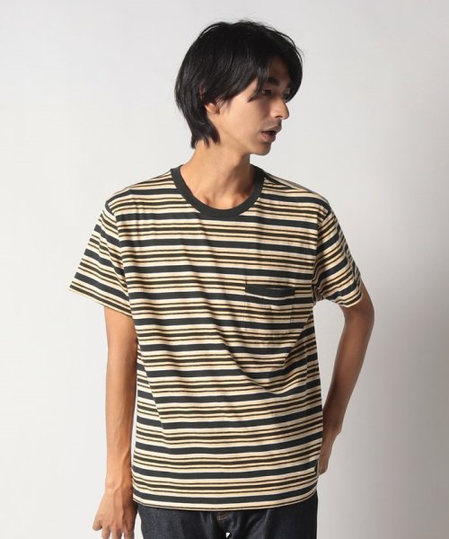 LEVI’S OUTLET(リーバイスアウトレット)/LEVI'S(R) VINTAGE CLOTHING 1940'S Tシャツ DOLORES イエロー STRIPE/イエロー