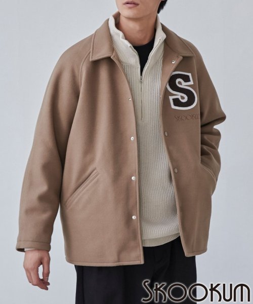 coen(coen)/SKOOKUM×coen別注スタジャン/BEIGE