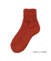 HANAE MORI(ハナエモリ)/福助 公式 靴下 クルー丈 ハナエモリ 無地 ワンポイント 3203－822/オレンジ