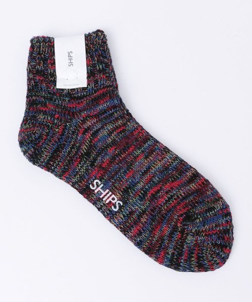 SHIPS MEN(シップス　メン)/SHIPS: SLAB MIX  SOCKS ソックス/ブラック