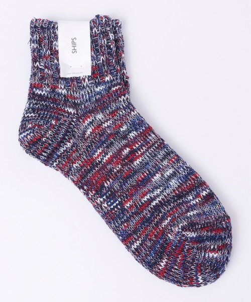 SHIPS MEN(シップス　メン)/SHIPS: SLAB MIX  SOCKS ソックス/ブルー