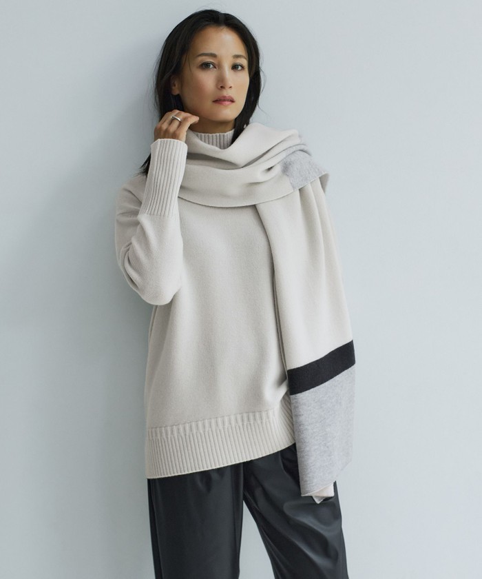 roko です★ ソフトカシミヤミックス　ハイネックニット 洗える】ソフトカシミヤミックス ハイネックニット / ICB