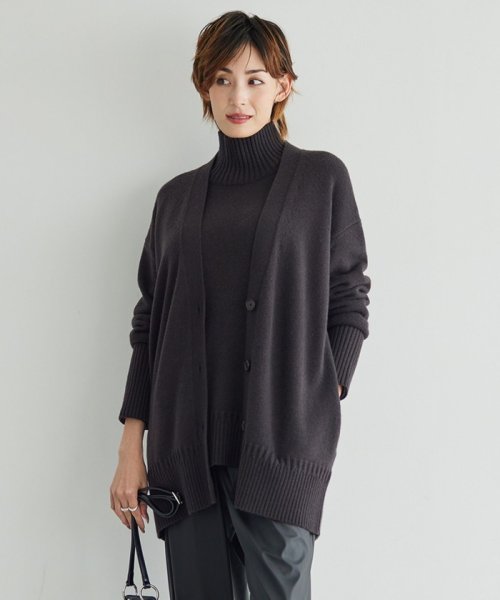 【洗える】 ソフトカシミヤミックス カーディガン 