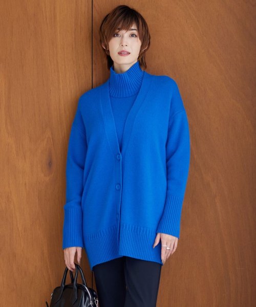 【洗える】 ソフトカシミヤミックス カーディガン 