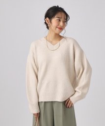 SHOO・LA・RUE　DRESKIP(シューラルー／ドレスキップ)/大人の抜け感 ふんわり Vネックゆるニット/ベージュ（052）