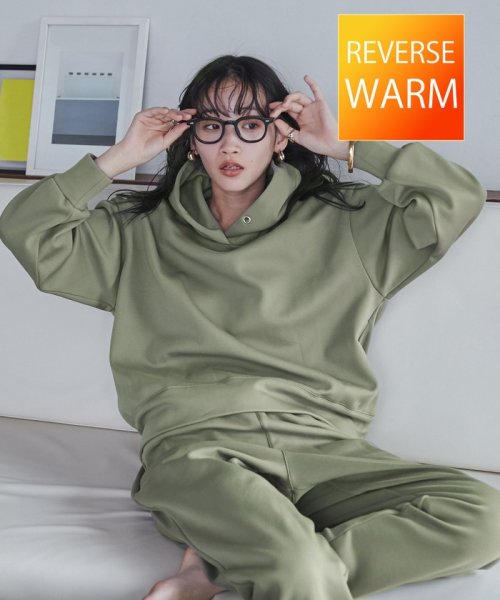 coen(coen)/REVERSEWARMパーカー（WEB限定カラー）/OLIVE