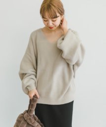 ITEMS URBANRESEARCH(アイテムズ アーバンリサーチ（レディース）)/Vネックシャギーニット/L.BEG