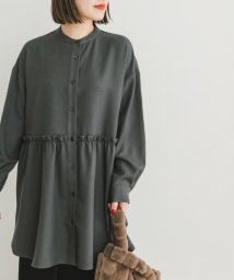 ITEMS URBANRESEARCH(アイテムズ アーバンリサーチ（レディース）)/ウールライクツイルバンドカラーブラウス/CHA