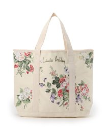  LAURA ASHLEY(ローラアシュレイ)/ローズモア柄 トートバッグ M/ホワイト（101）