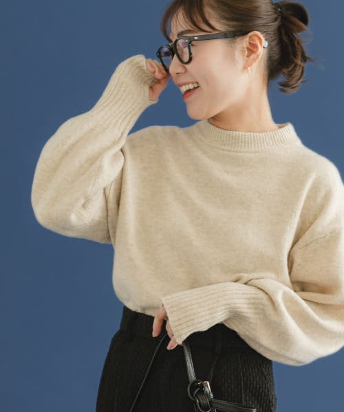 URBAN RESEARCH ROSSO(URBAN　RESEARCH　ROSSO)/『UR GREEN』袖ボリュームコクーンニット/L.BEIGE